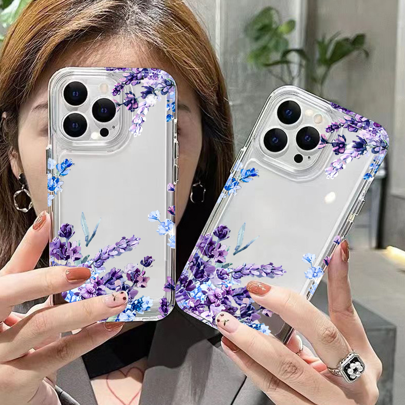 보라색 꽃무늬 소프트 TPU 폰 케이스 (아이폰 17, - Phone Cases Purple 리뷰 및 가격