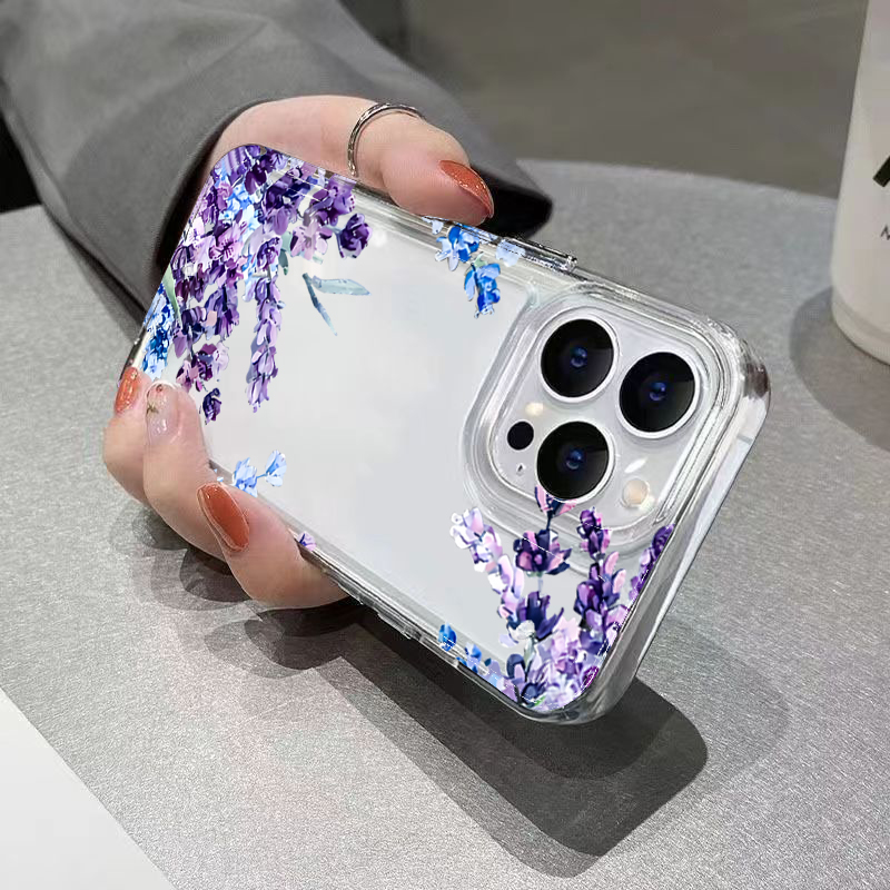 보라색 꽃무늬 소프트 TPU 폰 케이스 (아이폰 17, - Phone Cases Purple 리뷰 및 가격